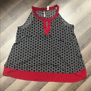 Women’s XL Per Seption Concept Stylish Black and Red Women's Top